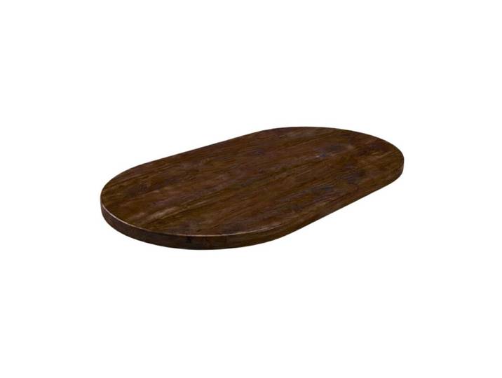 LABEL51 Eetkamertafel Tafelblad Halve Cirkel - Espresso - - 180 cm - Halve Cirkel