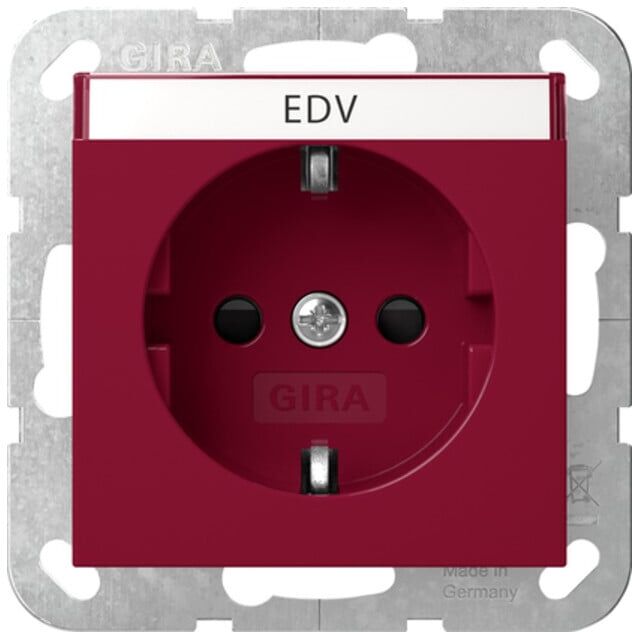 Gira Schutzkontaktsteckdose System 55 Rot 16A 250V (4462108)