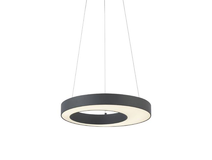 Suspension moderne noire 50cm incl. LED à intensité variable en 3