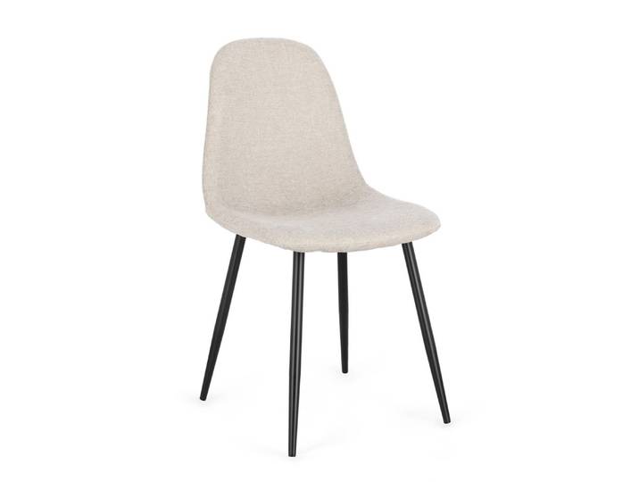 Set 2 chaises noir/beige