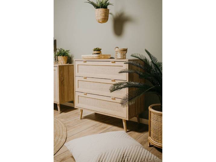 Kommode II 80 x 80 x 40cm Braun/Beige