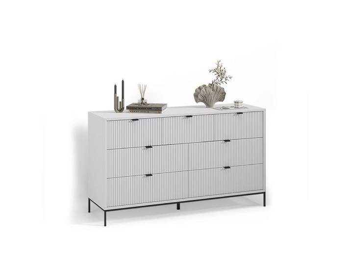 Livinity® Kommode Aterno, Weiß, mit 7 Schubladen (1 St)
