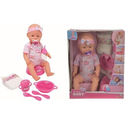 New Born Baby Babypuppe, Rosa Zubehör