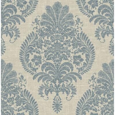 Seabrook Designs Lillian August Antigua Damask Unpasted Wallpaper