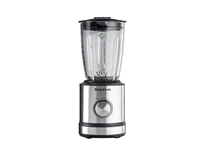 Taurus Standmixer Optima Magnum 1200 1200 W Glaskrug 1,75 L 6-Messer-Klingen 5 Geschwindigkeiten + Impuls Eiscrush Edelstahl LED Edelstahl