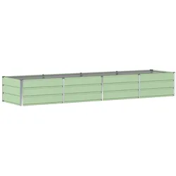 Helloshop26 - Moderner Pflanzkübel im Industriedesign 320 x 80 x 45 cm vielseitig einsetzbar für drinnen und draußen grüner Stahl