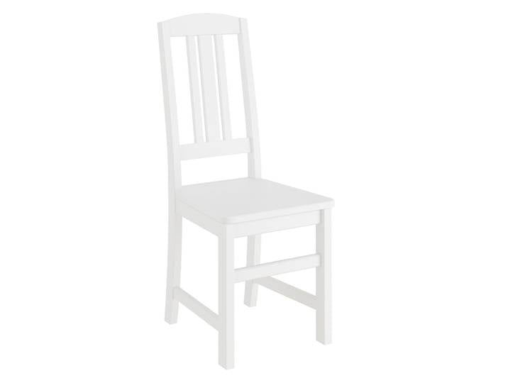 B-WARE Klassischer Weißer Küchenstuhl Massivholzstuhl Esszimmerstuhl Kiefer