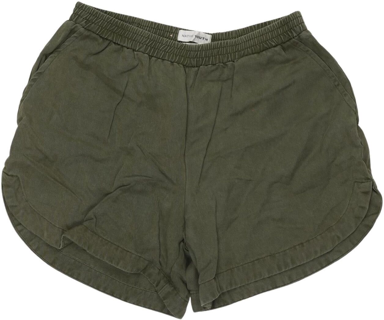 Native Youth Damen Shorts, Grün, Gr. S, Lyocell - Second Hand
