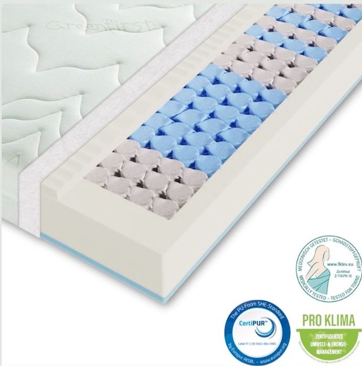 Sleepneo Matras 100x200 cm - 7 zones koudschuim - H2/H3 - Zacht
