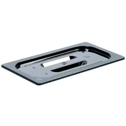Stalgast GN-Deckel Standard, Polycarbonat, schwarz, für GN 1/3 Behälter