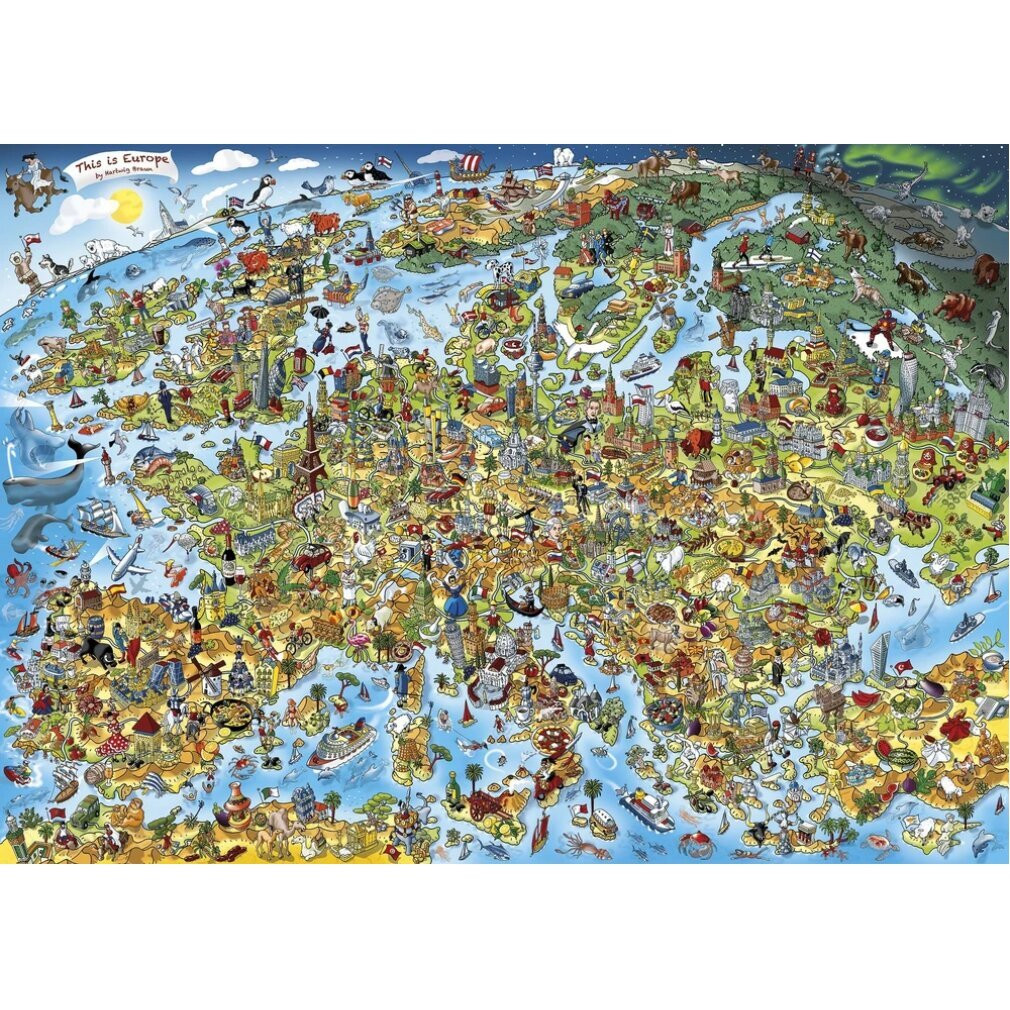 Gibsons Puzzel Europa 1000 stukjes