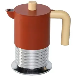 Alessi Espressomaschine PM01/3 BR - Vite, Espressokocher, Silber, Braun