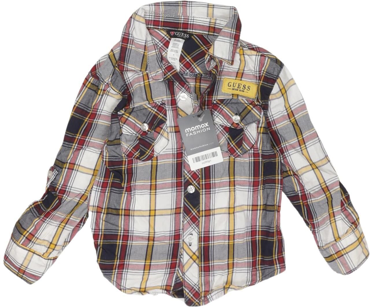Guess Jungen Hemd, Mehrfarbig, Gr. EU 104, Baumwolle - Second Hand