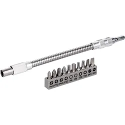 Bosch Bit Set, 11-teilig, mit flexibler Verlängerung aus Metall, 200 mm - 2608522376