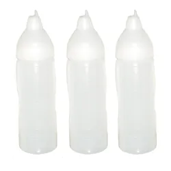 GVK ECO 3 Stück Quetschflasche "NON DRIP" in transparent 350 ml