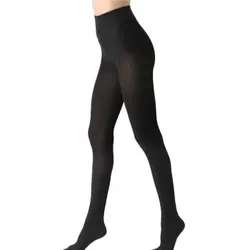 Oroblu Strumpfhosen Eco Sneakers Natural Rib Tights Schwarz S/M Damen