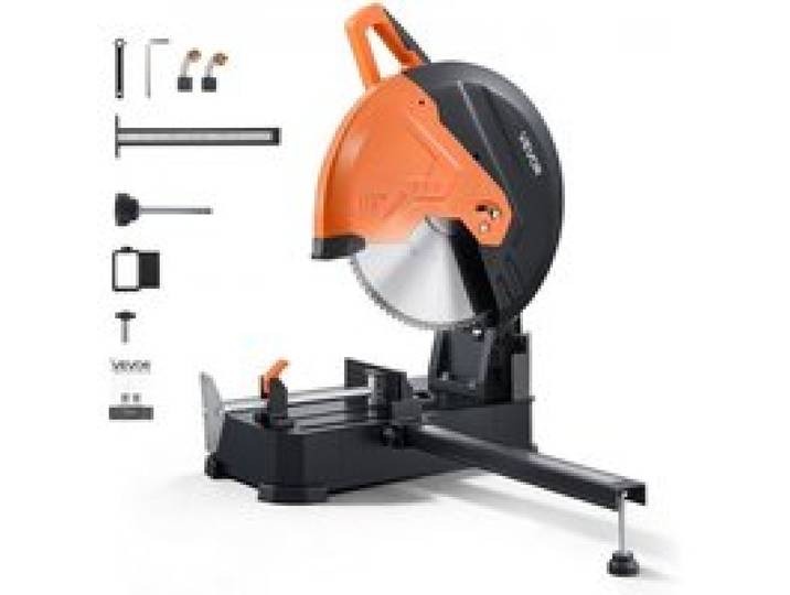 VEVOR Metalltrennsäge Kappsäge 406,4mm Trennscheibe 3kW Motor Gehrungssäge, zum Schneiden von Metall, Einstellbarer Winkel von -45° bis 45°, Trockenschneiden, mit Verstärktem Klingenschutz & Skala