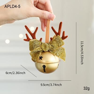 DynamicDeals Mixed Pendant Christmas Tree, Christmas Bell Antlers Bow Pinecone Bell, Showcase Car Hanging Decoration 10