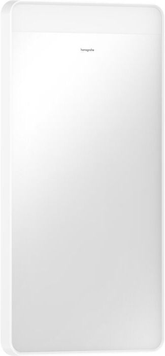 Hansgrohe Xarita Lite Q Spiegel 54955700 mit horizontaler LED-Beleuchtung, mattweiß, B 360 x H 700 x T 30 mm, 4 W