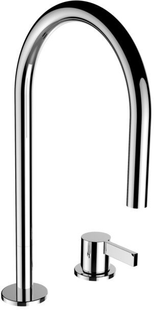 LAUFEN Kartell Waschtisch-2-Loch-Armatur H3113320042211, ohne Ablaufg., schwenkbar, chrom