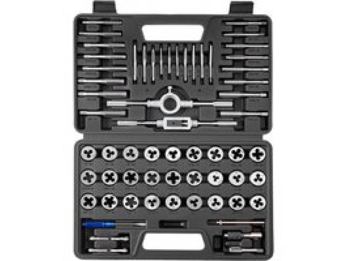 VEVOR Coffret de Tarauds et Filières, 60 Pcs, Kit de Taraudage et Filetage Métriques M3 à M12 et Tailles SAE, Filetage à Pas Gros et Fin, Tourne-à-gauche, Mallette de Rangement et Accessoires Complets