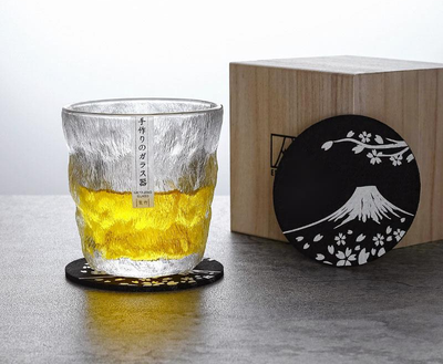 Inspire Daily Merch Retro Old fashioned Crystal Glacier Whiskey Glass Tumbler Gift Box Chivas Snifter Japan Whisky Glasses 1pc 300ml