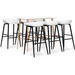 vidaXL 7-tlg. Bar-Set Weiß