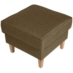 Hocker Lorris Sandfarben Flachgewebe
