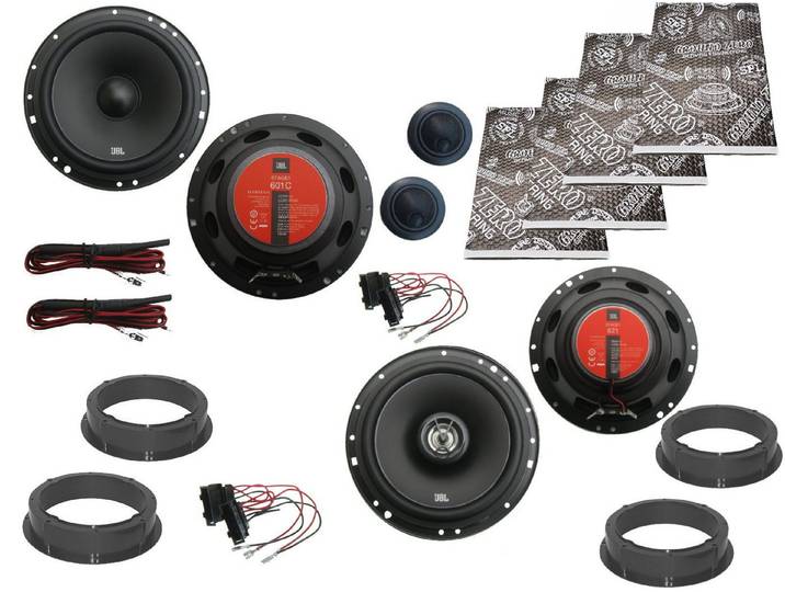 DSX JBL Lautsprecher Set für VW Golf 7 VI Bj 13-20 Tür vorn hinten Dämmung Auto-Lautsprecher (75 W)