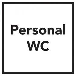 Aufkleber I Türschild Personal-WC, Folie, selbstklebend, 150x150mm