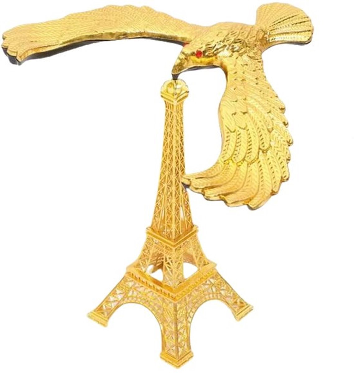 Decoratief Figuur Gouden Balancerende Adelaar - Artistiek Sculptuur van Legering