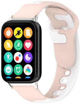 Everyday Crate Xiaomi Band 10 Pro Redmi Watch 6 5 Dual Color Silicone Watch Band Replacement Strap pink White
