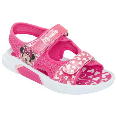 Sandale DISNEY "MINNIE", Mädchen, Gr. 28, pink (fuxia), Textil, Schuhe Sandale