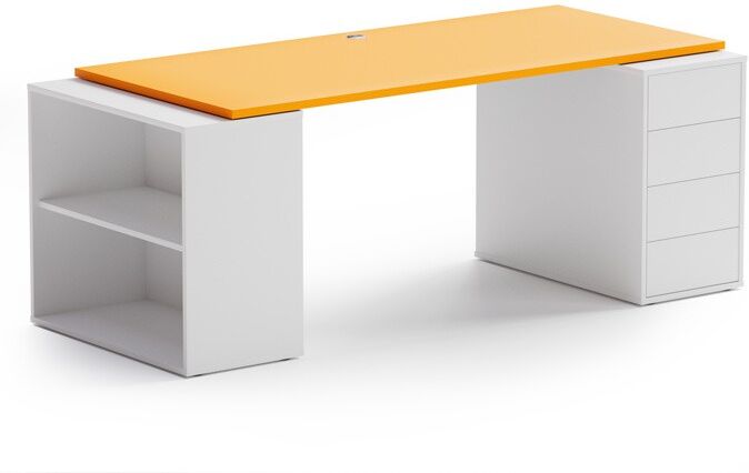 B2B Partner Separate Tischarbeitsplatte BLOCK, 1600 x 800 x 25 mm, Orange