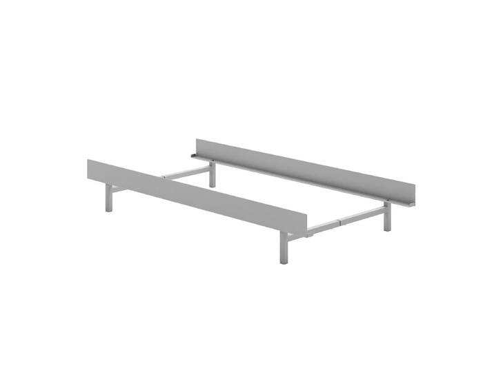 MOEBE - Bett 90 x 200 cm, low, Edelstahl