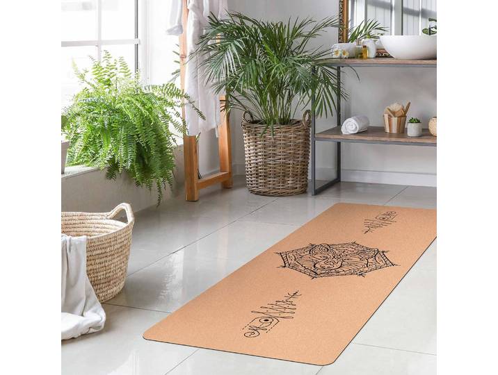 Tapis de yoga Loup 183 x 61cm Noir