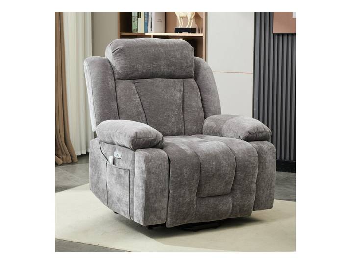 REDOM Relaxsessel 95x94x107 cm Funktionssessel für das Kinoerlebnis daheim (Set, 1-St., Mit Hebefunktion, Massage, USB, Getränkehaltern & praktischem Stauraum), Stoffbezug für langanhaltenden Komfort bei Serien oder Entspannung