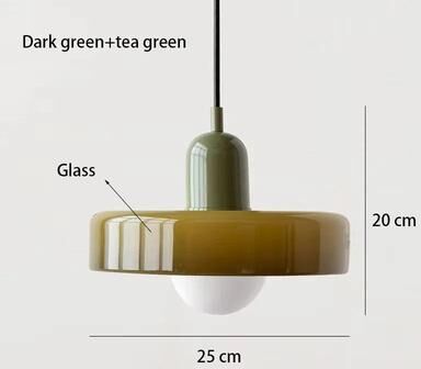 Inspired Living Nordic Elegance Retro Glass Pendant Light LED Indoor Hanging Light Fixture For Living Room & Dining c4 warm White 220v