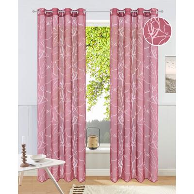 Gardine OTTO HOME "Anna, 1 Stück, halbtransparent, Äste-Motiv" Gr. 1, rot (bordeaux), B:140cm H:145cm, Ausbrenner, Polyester, Viskose, Gardinen, Gardine, Bestseller, Äste-Motiv, Viskose, Polyester