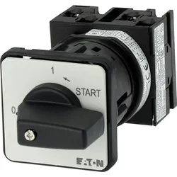 Eaton 036486 EIN-AUS-Taster, T0, 20 A, Zentraleinbau, 2 Baueinheit(en), Kontakte: 4, Tastfunktion in Stellung START, 90 °, rastend, mit 0-Stellung