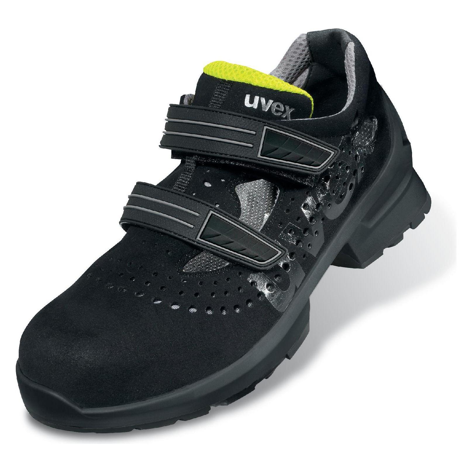 Uvex 1 Sandalen S1 65609 schwarz, gelb Weite 12 Grösse 36 (S1, 36) (6560936)
