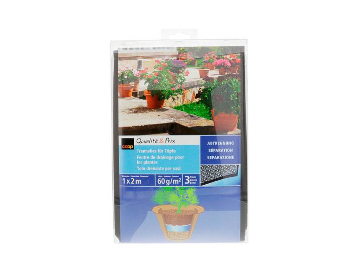 Qualité & Prix Trennvlies für Töpfe 2 × 1 m 60 g/m² 3 Stück