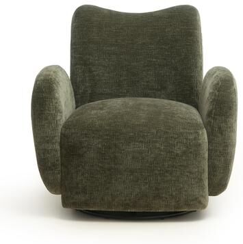 Ostweer Olive Green Swivel Chair Accent Chair Sofa Chair with Armrests, Leisure Chair Padded Chair Club Chair for Living Room