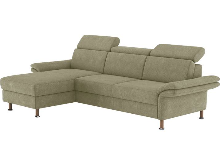 Ecksofa, Polyester, Grün 260×172 cm, Mit Bettfunktion & Bettkasten, Klassisch, Home-affaire