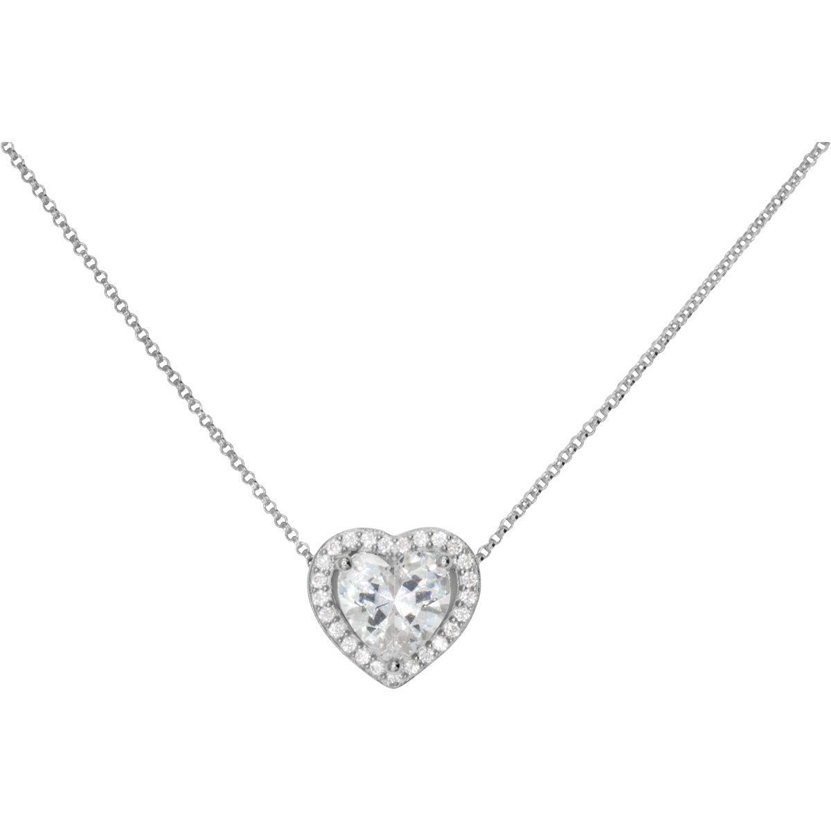 Jacques Lemans Kette Herz Sterlingsilber mit Zirkonia