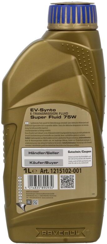 Getriebeöl RAVENOL 1215102 EV SYNTO 75W E-TF 1L