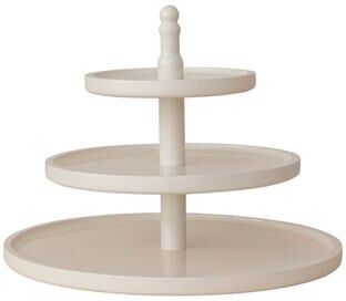 Storied Home "Wood Lacquered 3-Tier Round Tray - 15.75""L x 15.75""W x 11.81""H"