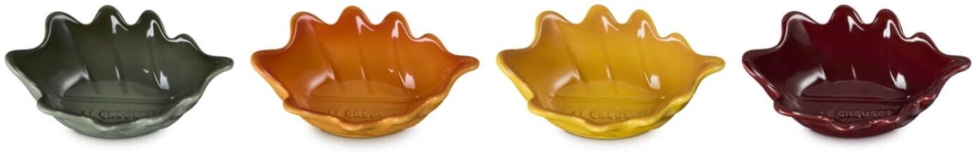 Le Creuset Stoneware Oak Leaf Mini Dishes - Set of 4