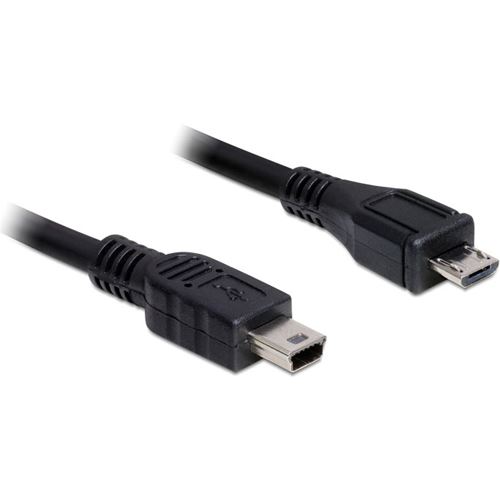Delock USB Kabel Micro-B Mini-B St/St 1.00m schwarz