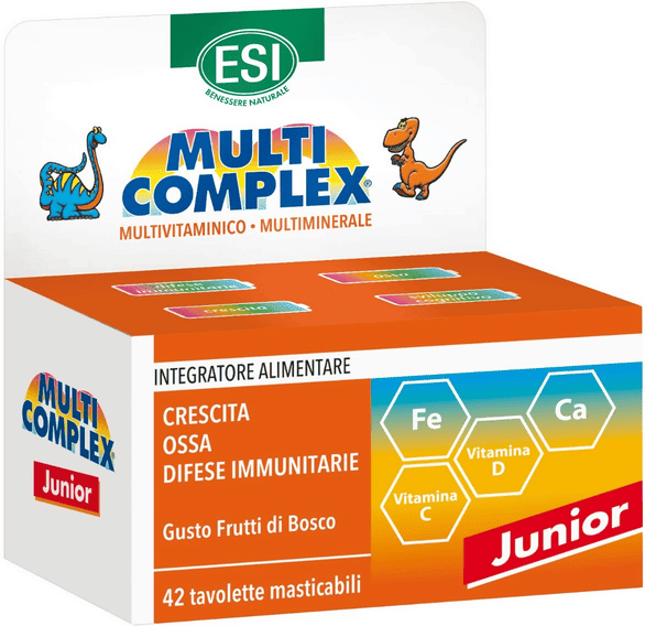 Multicomplex Esi Junior Integratore Vitamine e Sali Minerali 42 Dinosauri Masticabili